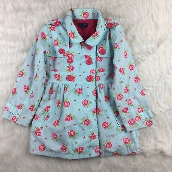 Pumpkin Patch Floral Print Trench Jacket - Picture 2 of 7